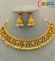 Joypuri Gold Plated Premium Quality Necklace Set Code: A003709