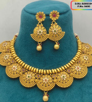 Joypuri Gold Plated Premium Quality Necklace Set Code: A000594