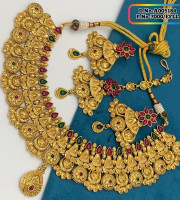 Joypuri Gold Plated Premium Quality Necklace Set Code: A005184